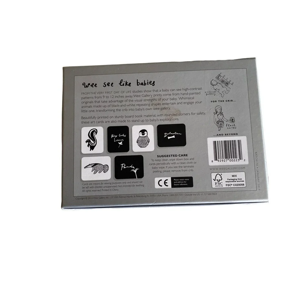 Wee Gallery Art Cards For Baby Black & White Collection